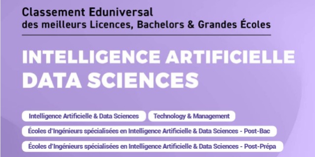 Classement Eduniversal des meilleurs Licences, Bachelors & Grandes Écoles - Guide multimédia Intelligence Artificielle (édition 2025)